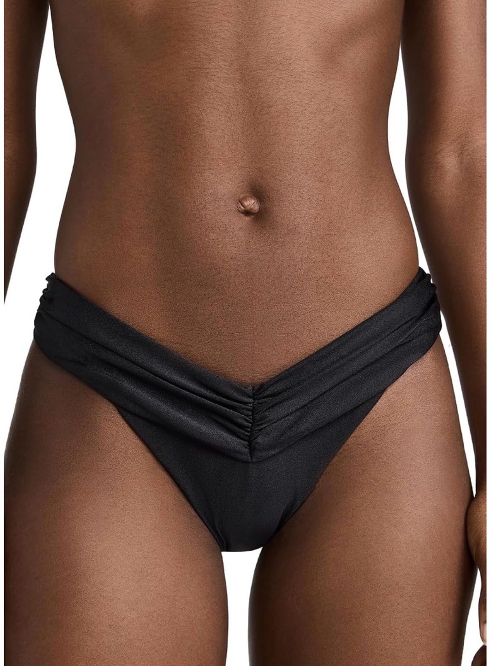 Classic Black V-Front Bikini Bottoms - Women Swim